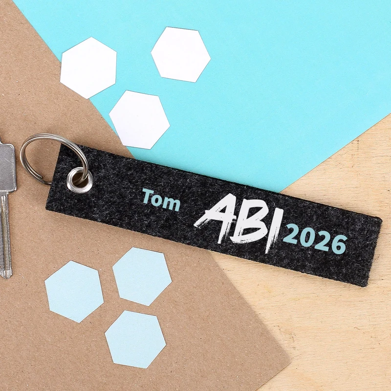 ABI - Schlüsselanhänger mit Name - Geschenk zum Abitur
