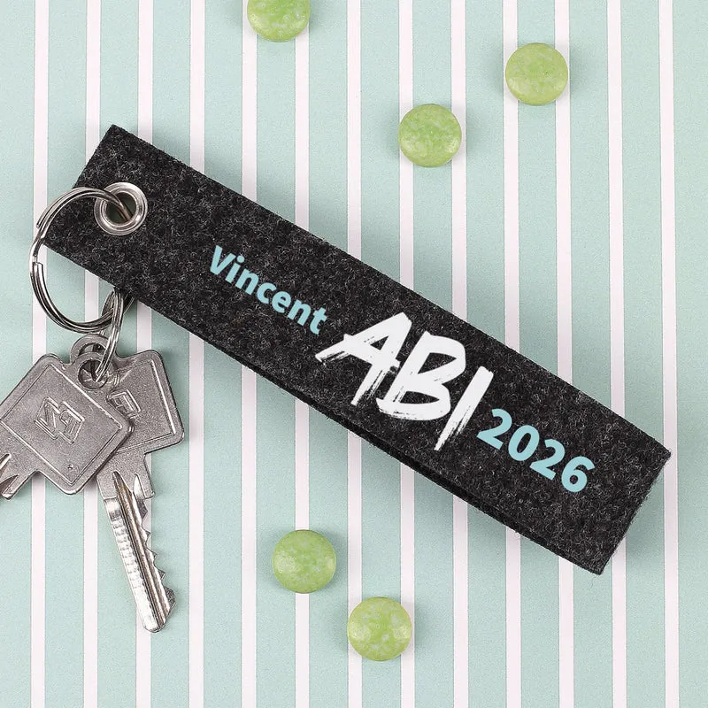 ABI - Schlüsselanhänger mit Name - Geschenk zum Abitur