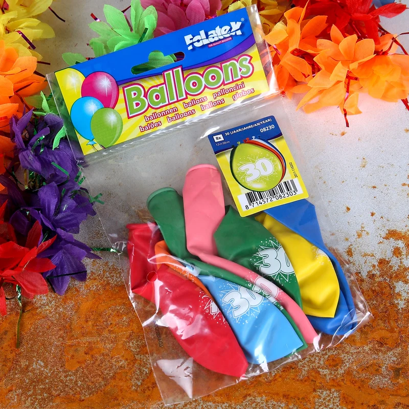 8 Luftballons zum 30. Geburtstag