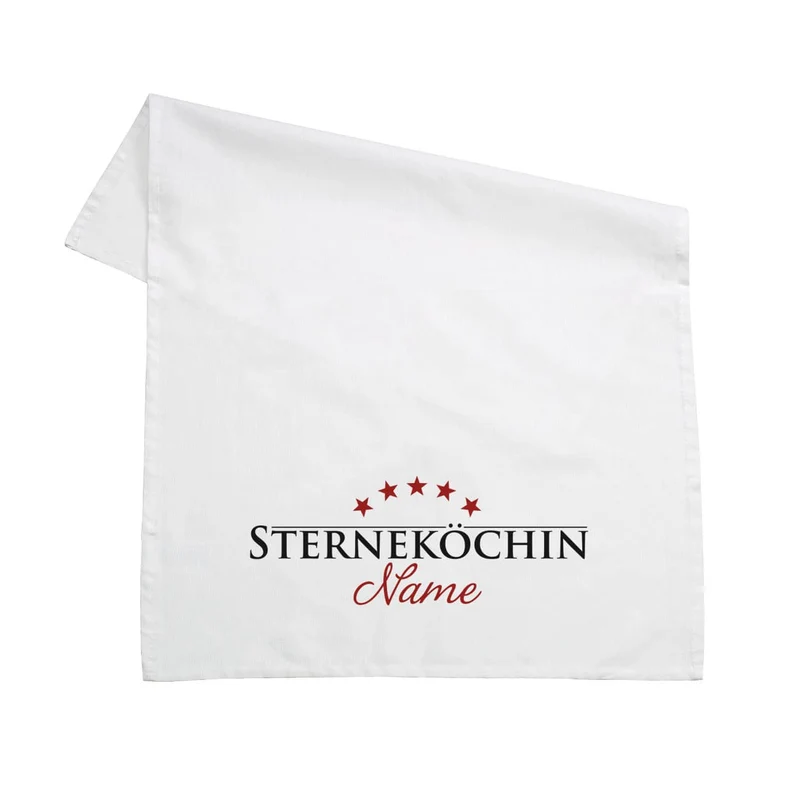 Sterneköchin - Geschirrtuch mit Wunschname