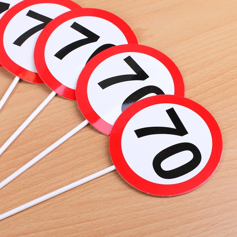 12 Deko Sticks zum 70. Geburtstag