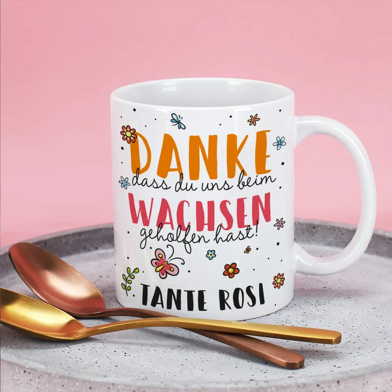 Tasse für Erzieher - Danke, dass du uns beim Wachsen geholfen hast!
