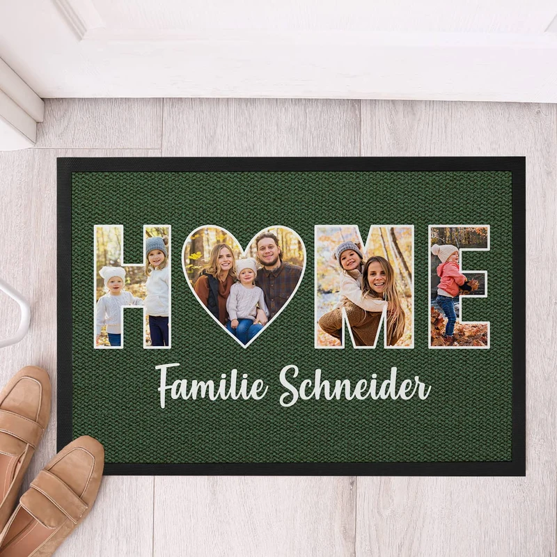 HOME - Fotofußmatte in verschiedenen Farben