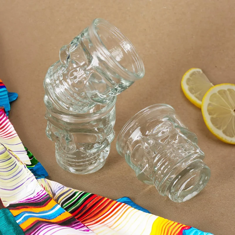 Shooter Schnaps-Glas 50 ml im Totenkopfdesign