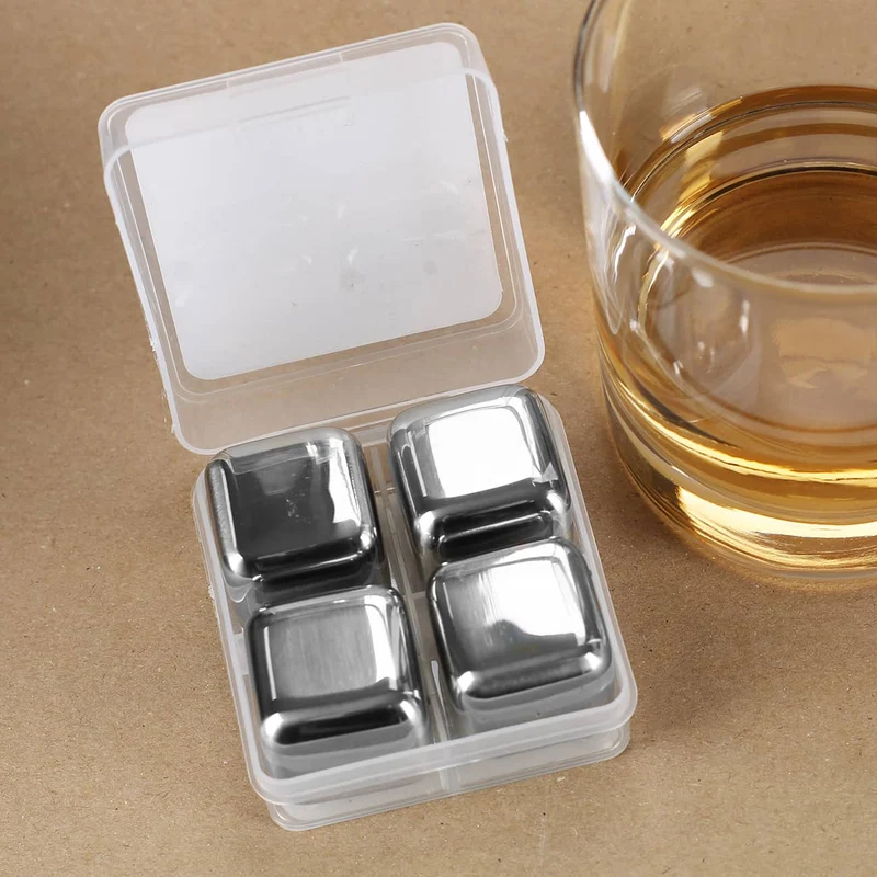 Eiswürfel aus Edelstahl 4 Stück