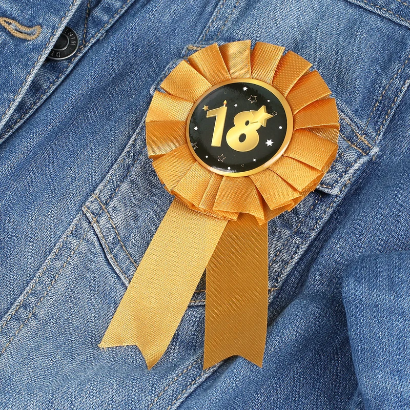 Rosette Star zum 18. Geburtstag in Gold