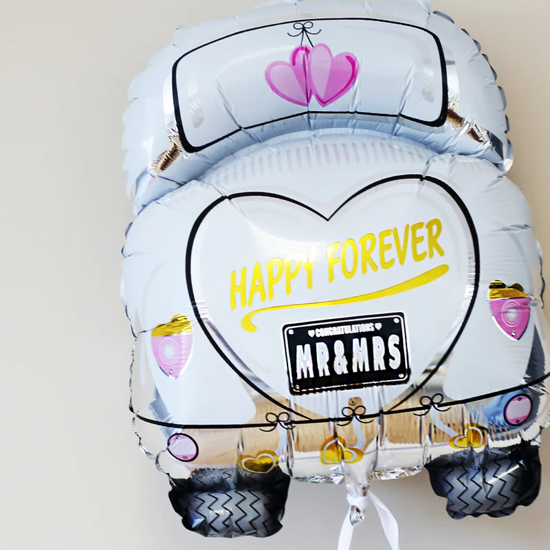 Folien-Ballon - Hochzeitsauto - Happy Forever