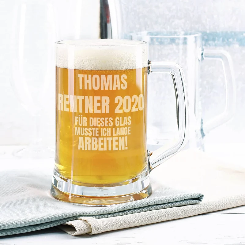 Für dieses Glas musste ich lange arbeiten! - Bierseidel für Rentner