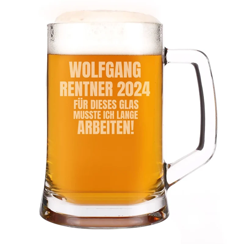 Für dieses Glas musste ich lange arbeiten! - Bierseidel für Rentner