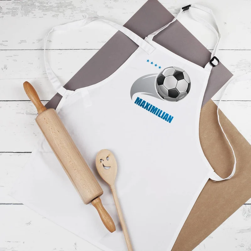 Kinderschürze mit Fußball-Motiv und Name