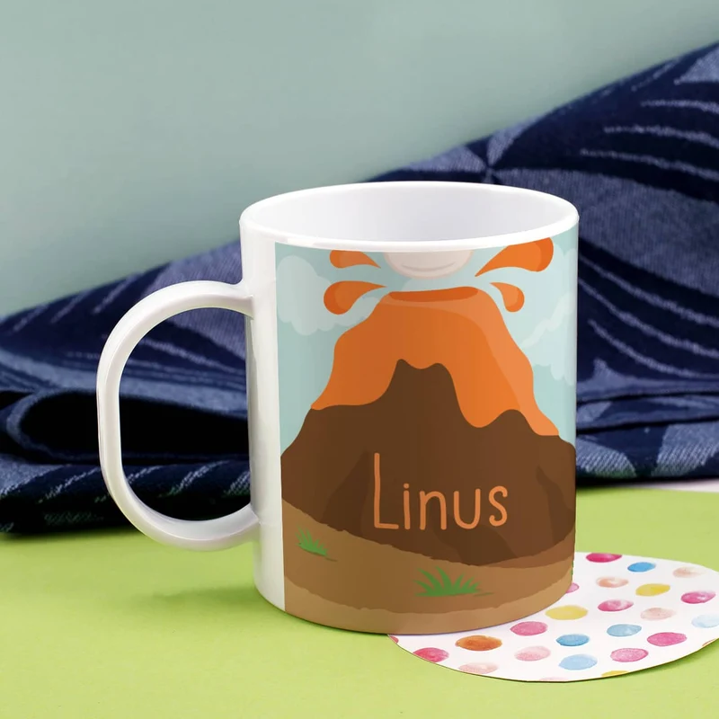 Niedliche Drachentasse mit Wunschname | Tasse als Geschenk für Kinder