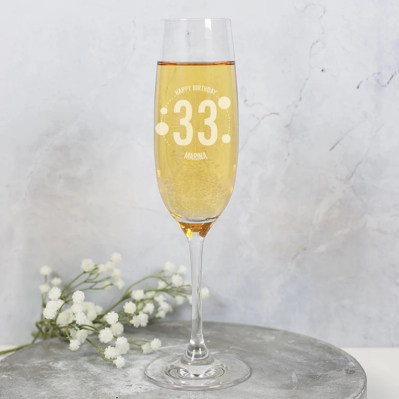 Leonardo Sektglas zum Geburtstag mit Gravur