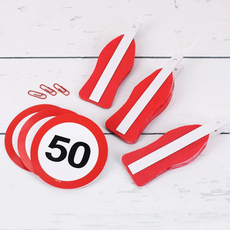 Waben Deko Verkehrsschild 50