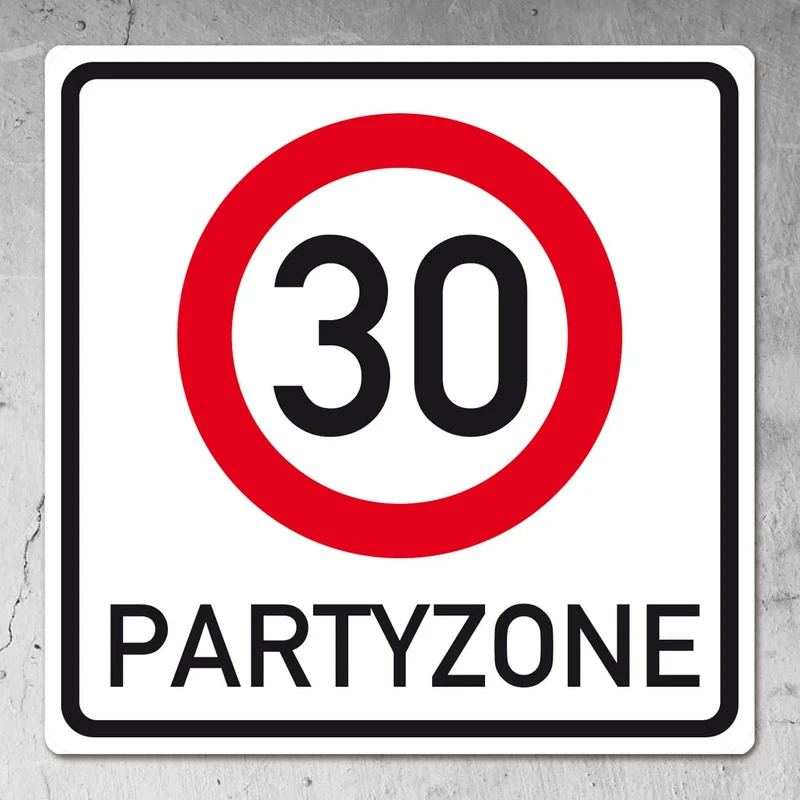 Riesiges PVC Verkehrsschild Geburtstag - 18 bis 100