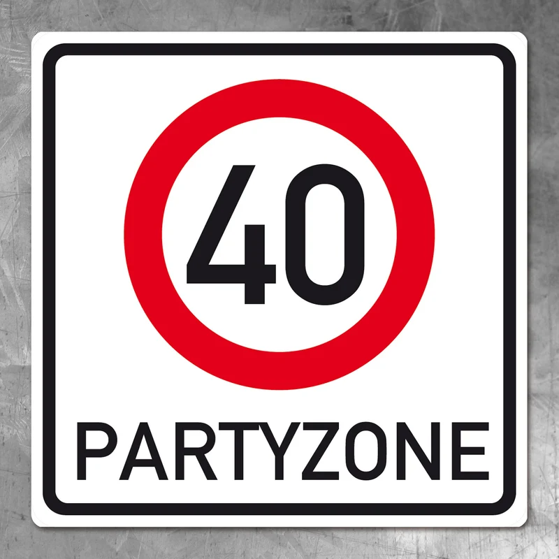 Riesiges PVC Verkehrsschild Geburtstag - 18 bis 100