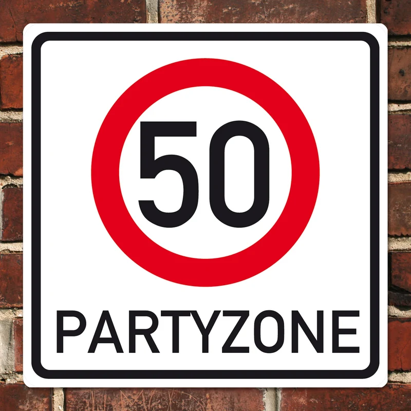 Riesiges PVC Verkehrsschild Geburtstag - 18 bis 100