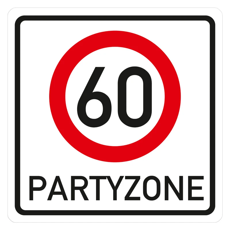Riesiges PVC Verkehrsschild Geburtstag - 18 bis 100