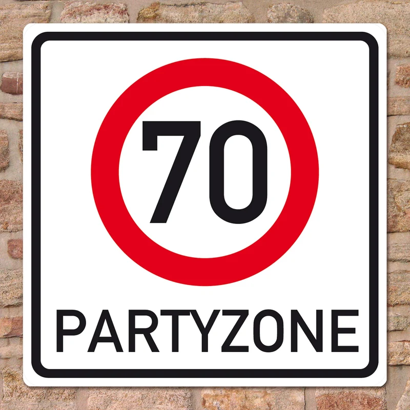 Riesiges PVC Verkehrsschild Geburtstag - 18 bis 100
