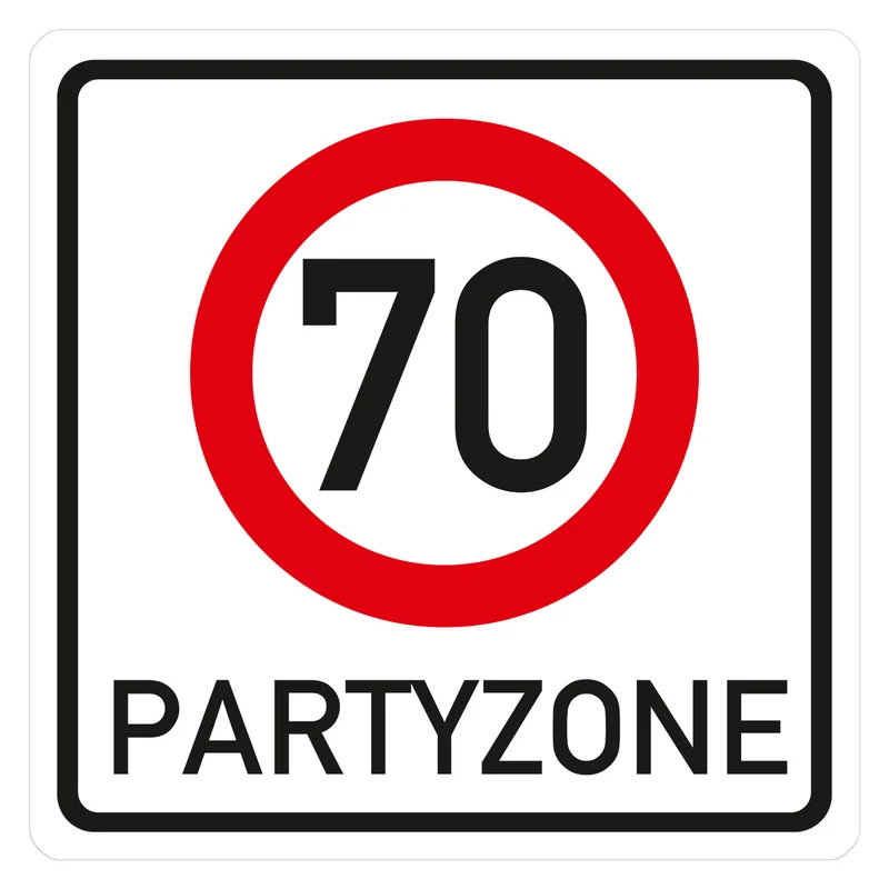 Riesiges PVC Verkehrsschild Geburtstag - 18 bis 100
