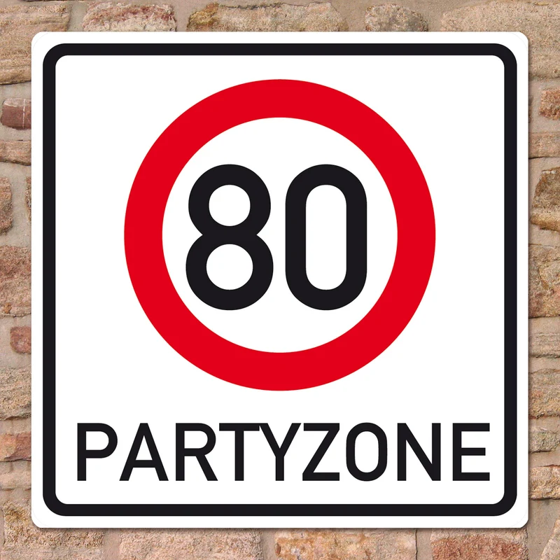 Riesiges PVC Verkehrsschild Geburtstag - 18 bis 100