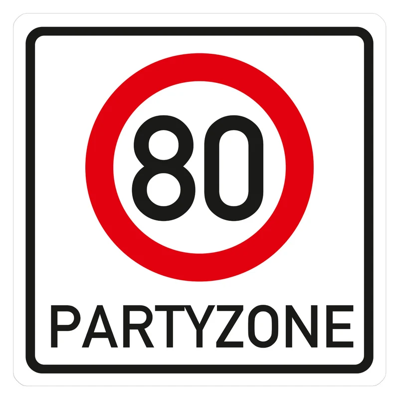 Riesiges PVC Verkehrsschild Geburtstag - 18 bis 100