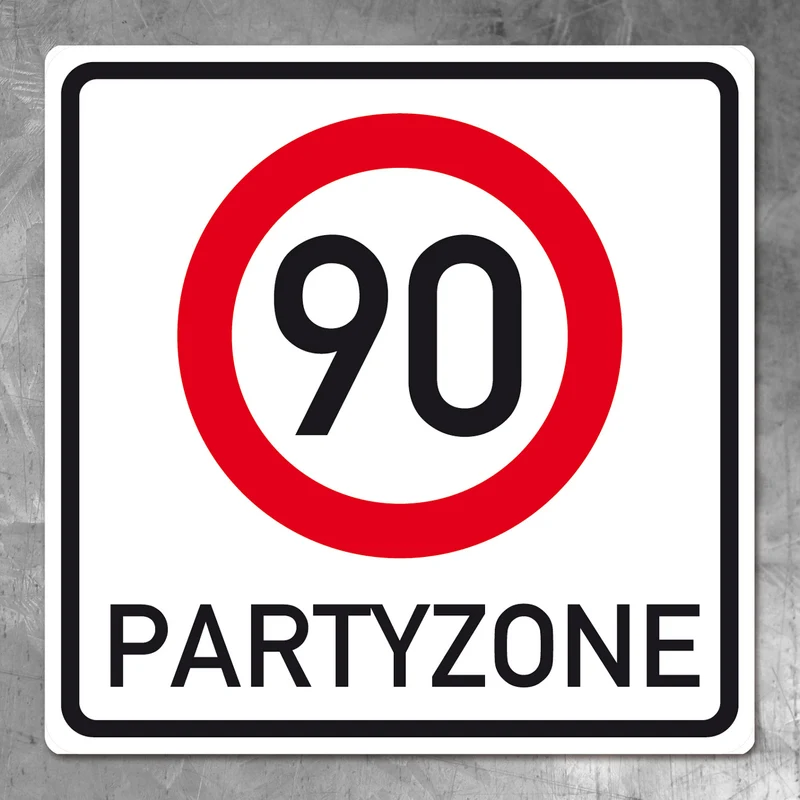 Riesiges PVC Verkehrsschild Geburtstag - 18 bis 100