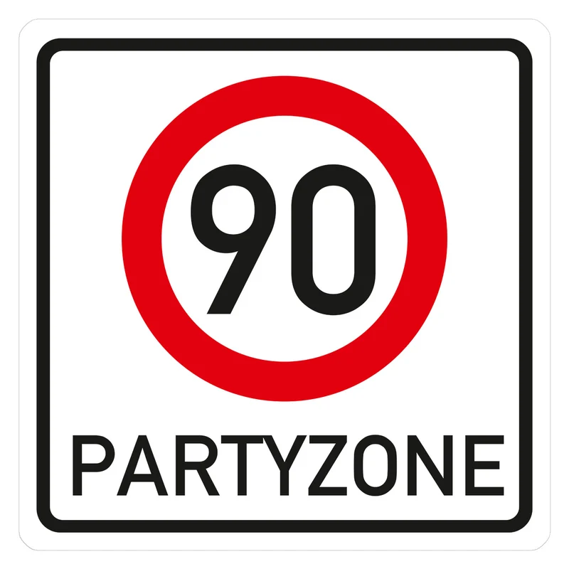 Riesiges PVC Verkehrsschild Geburtstag - 18 bis 100