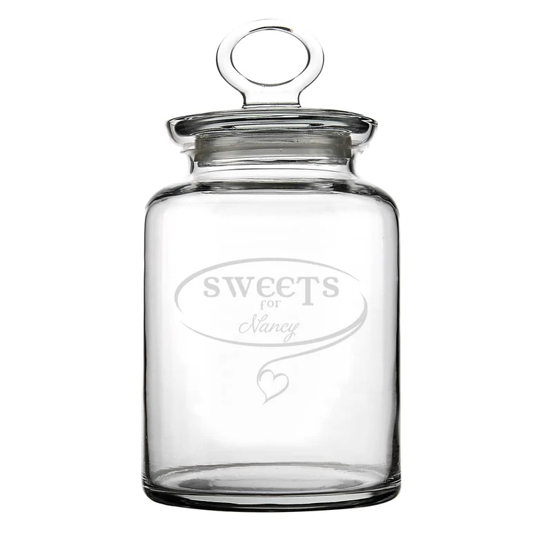 Gravierte Glasdose Sweets for... mit Wunschname