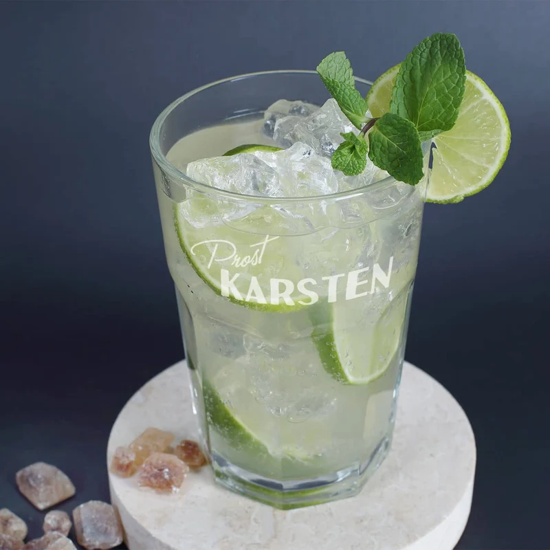 Graviertes Longdrinkglas - Prost - mit Namensgravur