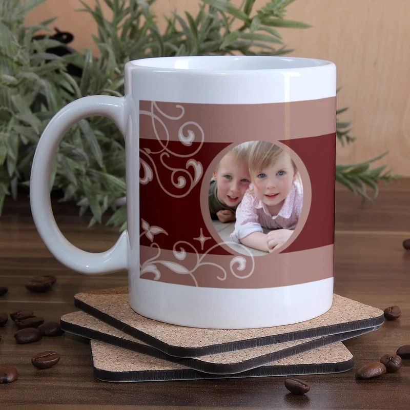 Tasse mit Foto und Text
