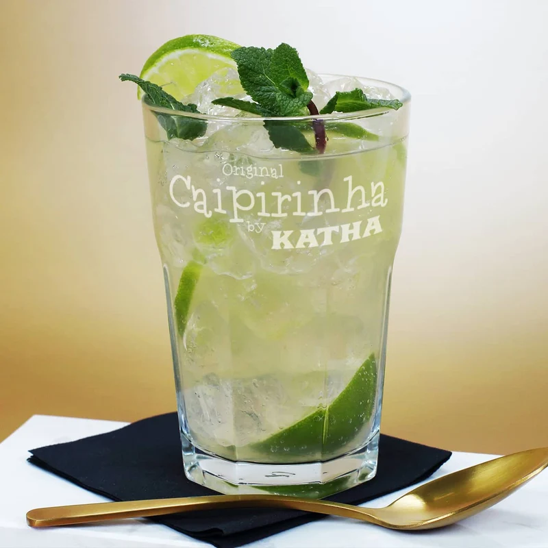 Caipirinha Longdrinkglas mit Namensgravur