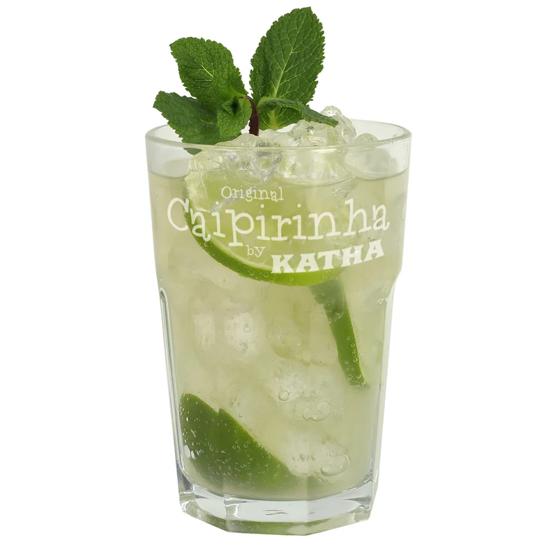 Caipirinha Longdrinkglas mit Namensgravur