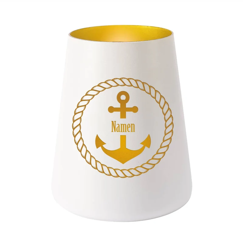 Maritimes Windlicht mit Namensgravur
