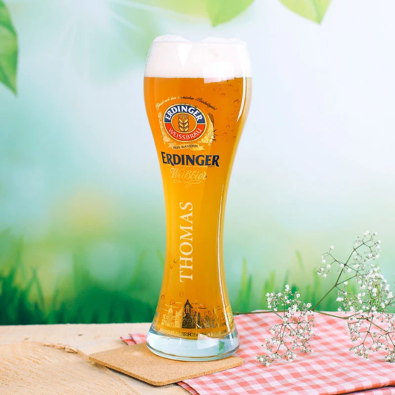 Original Erdinger Weißbierglas mit Gravur Ihres Wunschnamens