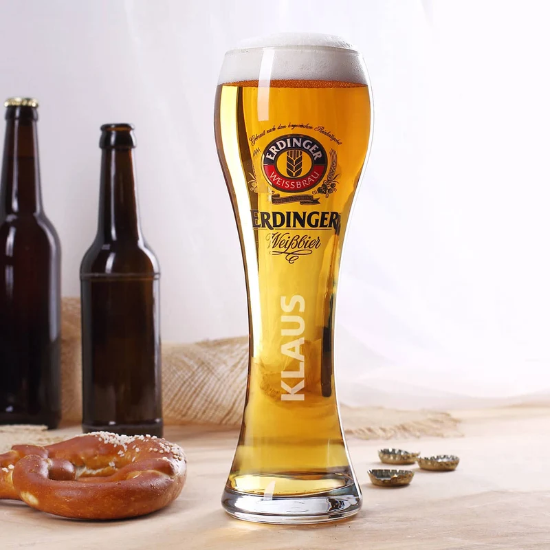 Erdinger Weissbräu Weizenbierglas mit Ihrem Wunschnamen graviert