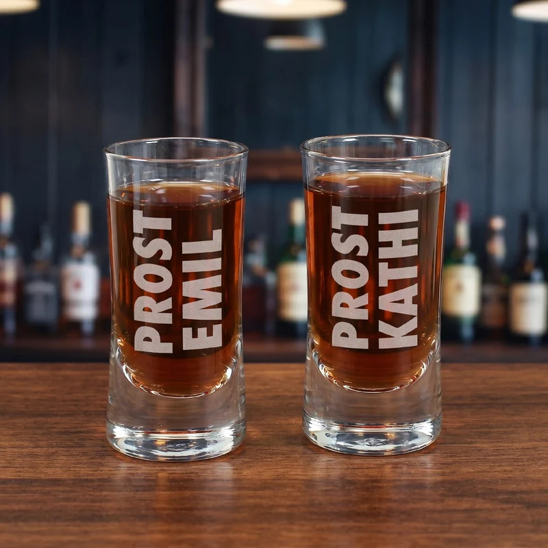 Schnapsglas graviert mit Prost und Name