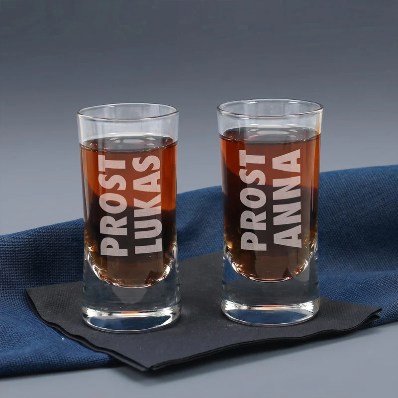 Schnapsglas graviert mit Prost und Name