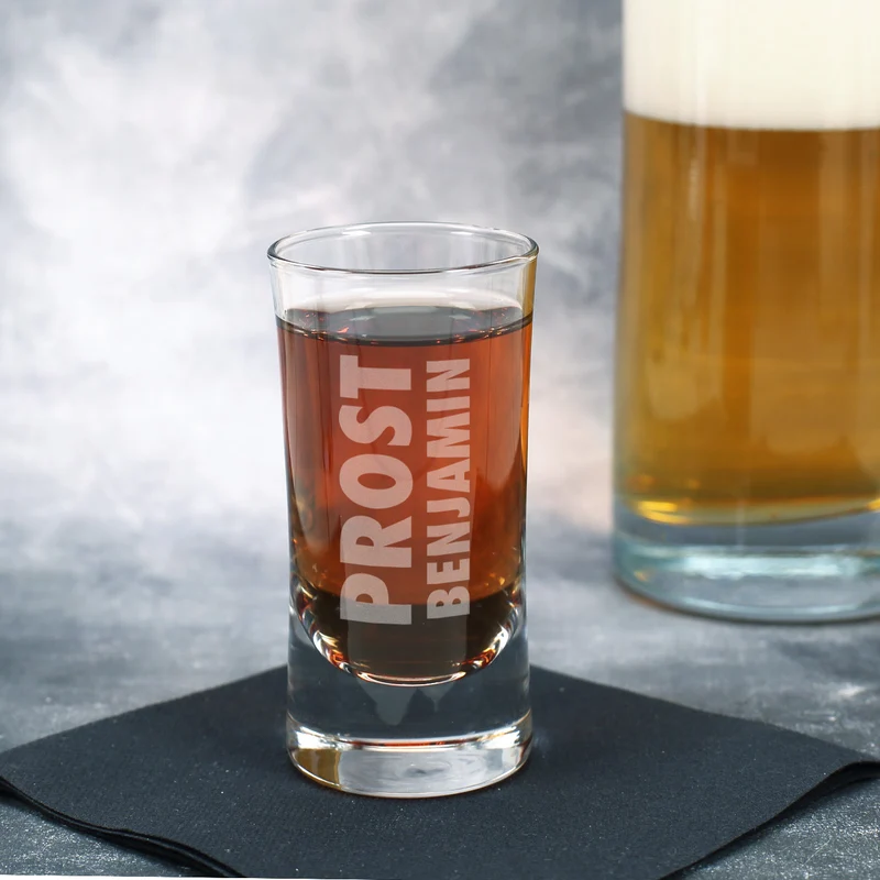 Schnapsglas graviert mit Prost und Name