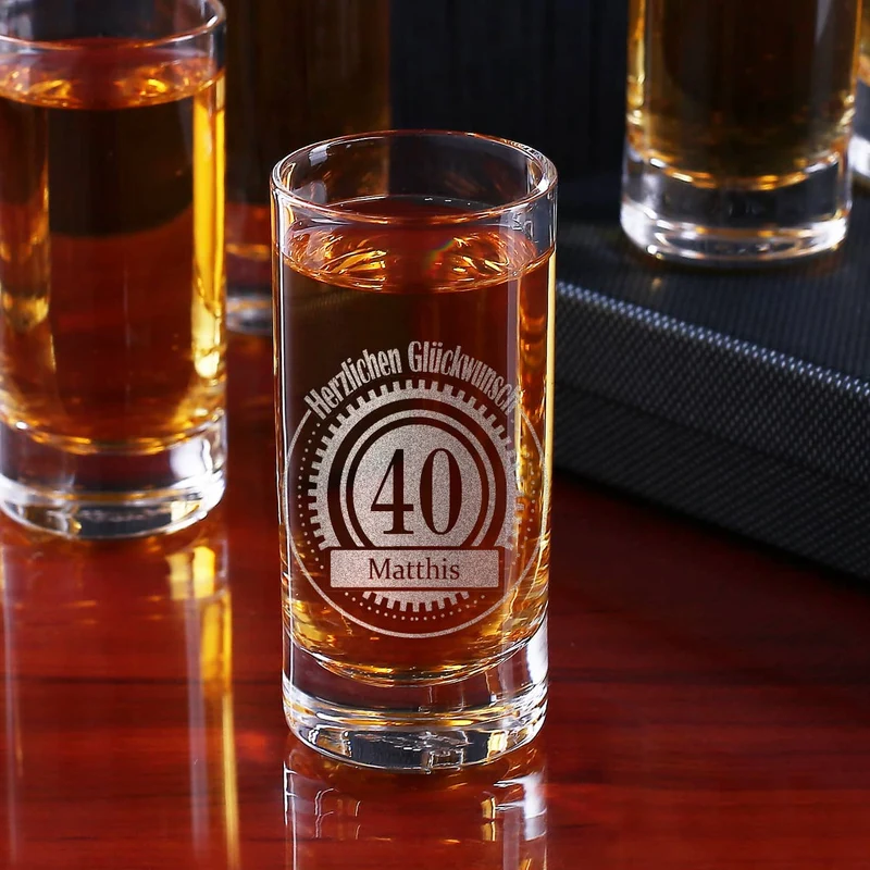 Geburtstags Schnapsglas mit Personalisierung