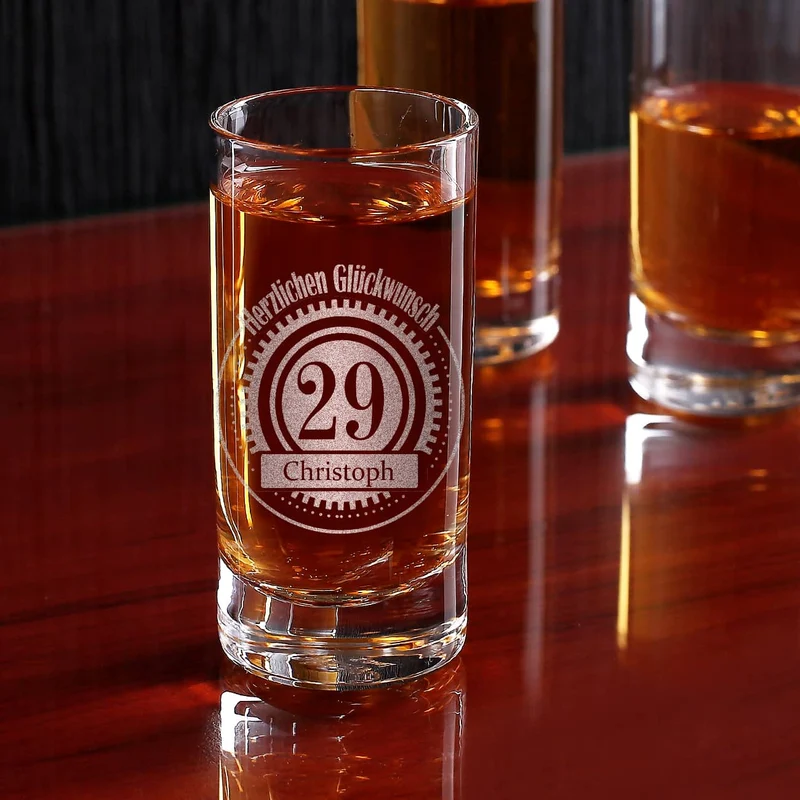 Geburtstags Schnapsglas mit Personalisierung