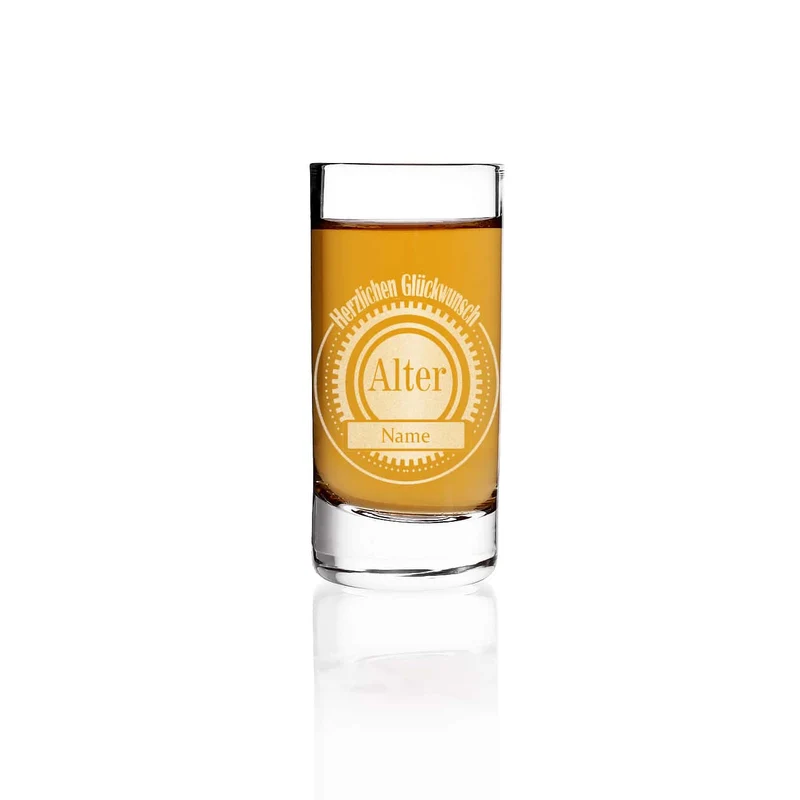 Geburtstags Schnapsglas mit Personalisierung