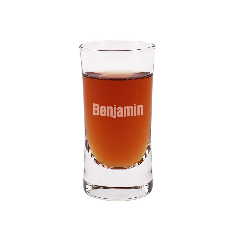 Schlichtes Schnapsglas mit Ihrem Namen