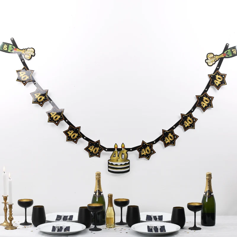 Party Girlande zum 40. Geburtstag - Star