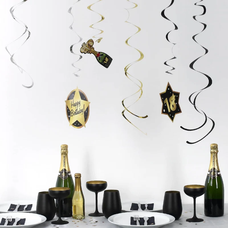 Party-Deko-Spiralen zum 18. Geburtstag - Star