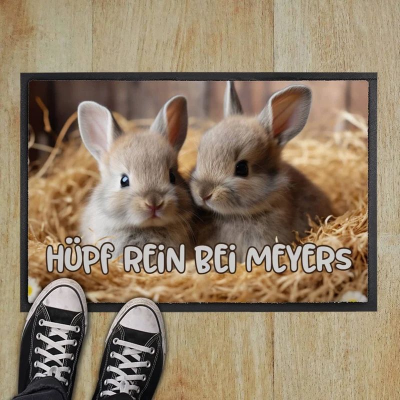 Bedruckte Fußmatten für den Frühling mit Ihrem Text - 6 Motive zur Auswahl