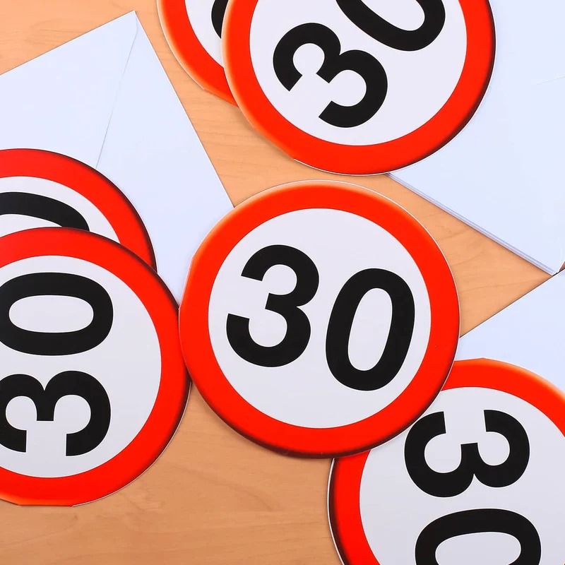 Einladungskarten Set zum 30. Geburtstag