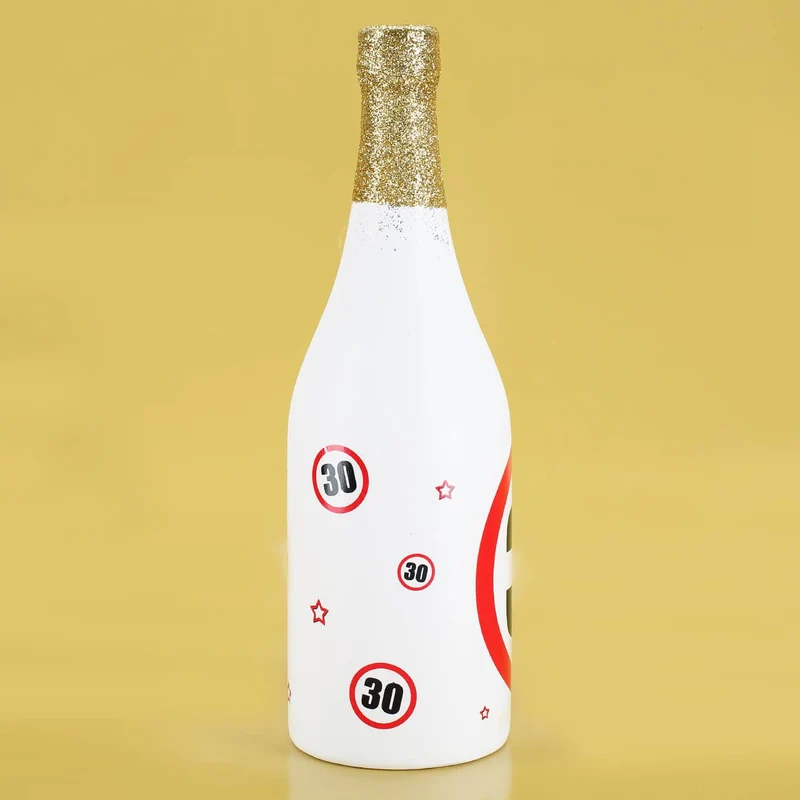 Spar-Flasche mit Verkehrszeichenmotiv mit verschiedenen Zahlen