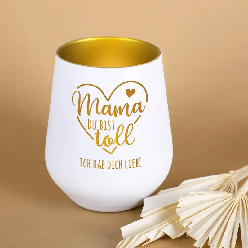 Windlicht - Mama du bist toll - mit Ihrem Wunschtext zum Muttertag