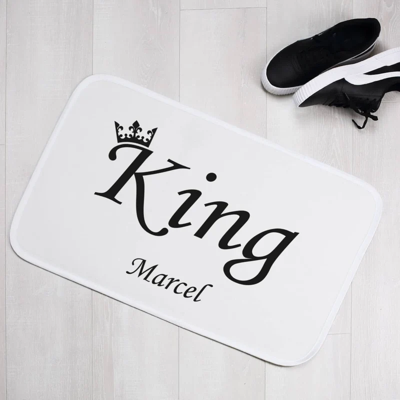 King & Queen - Badematten 2er Set mit Ihren Namen