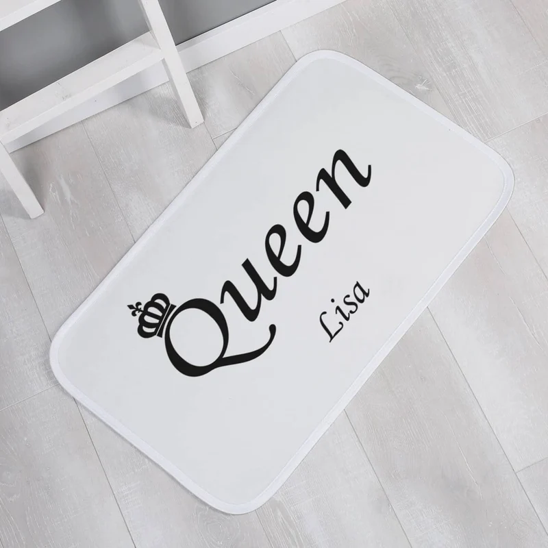 King & Queen - Badematten 2er Set mit Ihren Namen